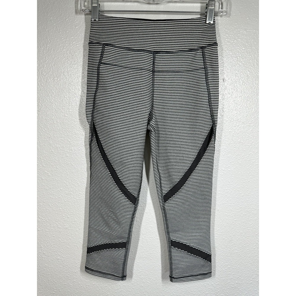 Calvin Klein Performance Leggings Womens XS Striped Quick Dry Mesh Trim Athletic